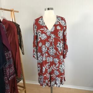 Who What Wear • Floral Ruffle Bell Sleeve Romper